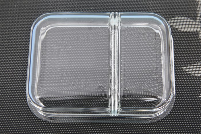 Hộp đựng thực phẩm thủy tinh hai ngăn 570 ml Hommy HSG640RC Màu Cam