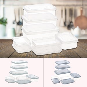 Bộ 6 hộp thực phẩm nhựa PP Inochi HIN.HOCN.BO03 500, 750, 1000, 1500, 2000, 2500 ml (giao màu ngẫu nhiên)