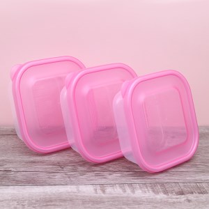 Bộ 3 hộp nhựa Konbini 380ml (màu hồng)