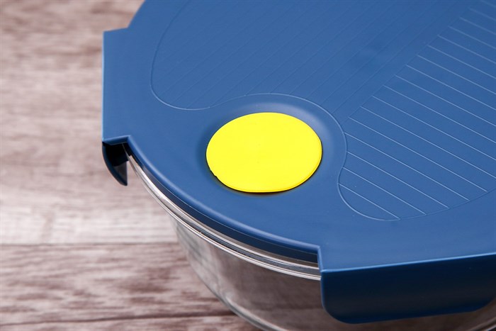 Hộp đựng thực phẩm thủy tinh 950 ml Hommy GB13G17172AW Màu Xanh Dương