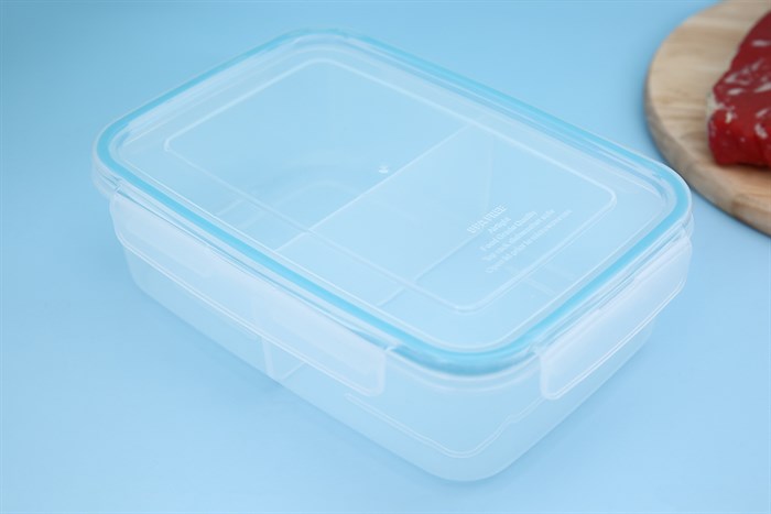 Hộp đựng thực phẩm 2 ngăn nhựa 1300 ml Hommy JCJ-1397 Màu Xanh Dương