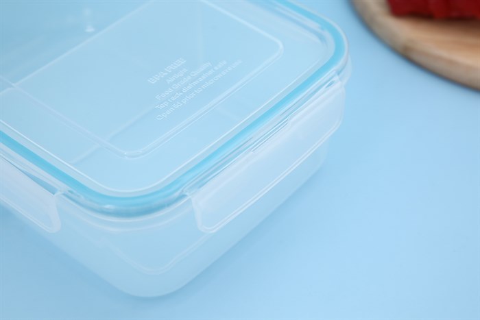 Hộp đựng thực phẩm 2 ngăn nhựa 1300 ml Hommy JCJ-1397 Màu Xanh Dương
