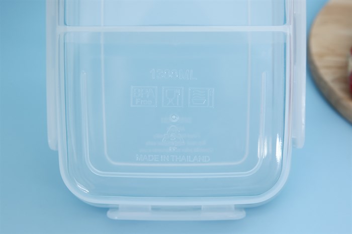 Hộp đựng thực phẩm 2 ngăn nhựa 1300 ml Hommy JCJ-1397 Màu Xanh Dương