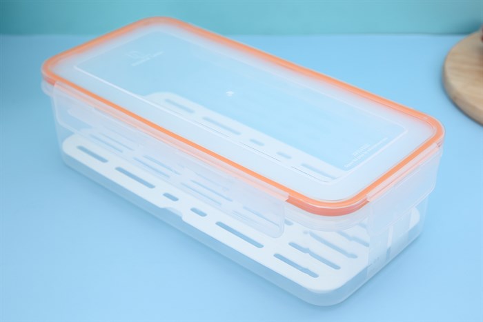 Hộp đựng thực phẩm có khay nhựa 2900 ml Hommy JCJ-9515 Màu Xanh Dương