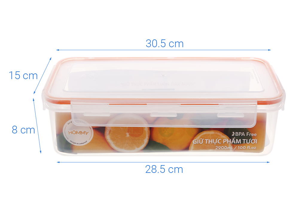 Hộp đựng thực phẩm có khay nhựa Hommy JCJ-9515