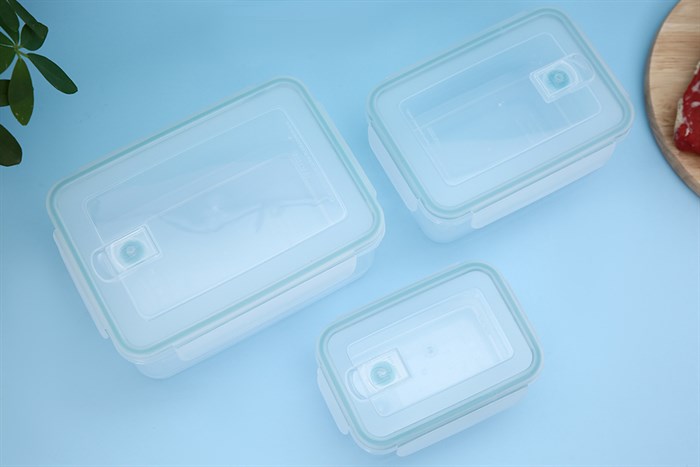 Bộ 3 hộp đựng thực phẩm nhựa Hommy JCJ-99114S Màu Xanh Dương