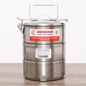 Camen inox 3 ngăn bằng Anpha Cook 12cm