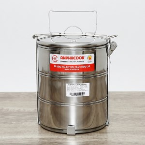 Camen inox 3 ngăn bằng Anpha Cook 14cm