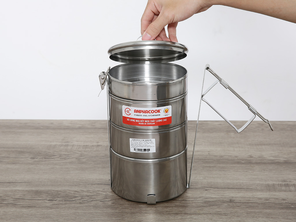 Camen inox 4 ngăn cao Anpha Cook 14cm 3