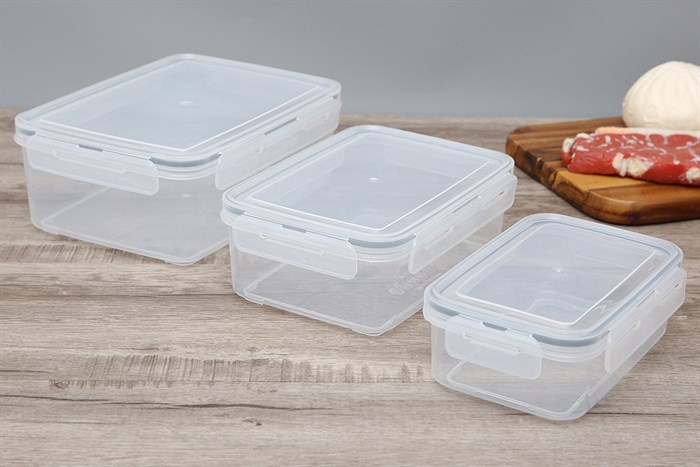 Bộ 3 hộp đựng thực phẩm nhựa Delites PN3246 Màu Trắng