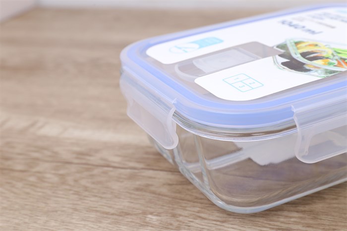 Hộp đựng thực phẩm thủy tinh 3 ngăn 1040 ml Nikko Màu Trắng