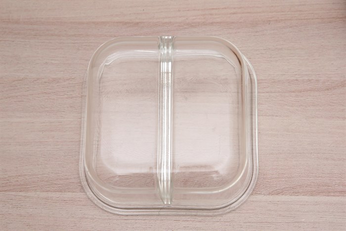 Hộp đựng thực phẩm thủy tinh 2 ngăn 800 ml Nikko Màu Trắng