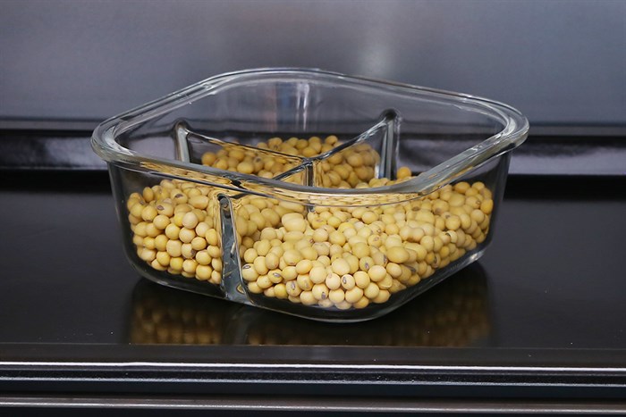 Hộp đựng thực phẩm thủy tinh 3 ngăn 800 ml Nikko Màu Trắng