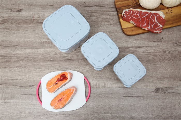 Bộ 3 hộp nhựa đựng thực phẩm 2000 ml Inochi Hokkaido Màu Trắng