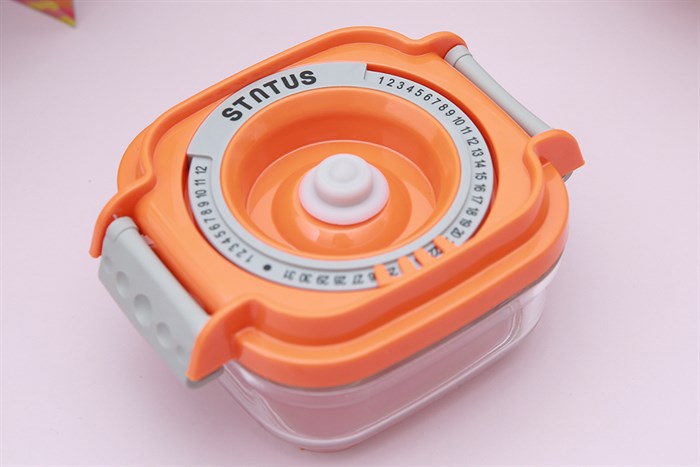 Bộ 5 món hộp nhựa đựng thực phẩm trẻ em hút chân không 150 ml Status Màu Hồng