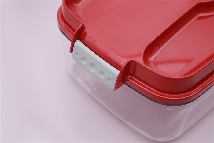 Bộ 5 món hộp nhựa đựng thực phẩm chân không 4500 ml Status Màu Đỏ