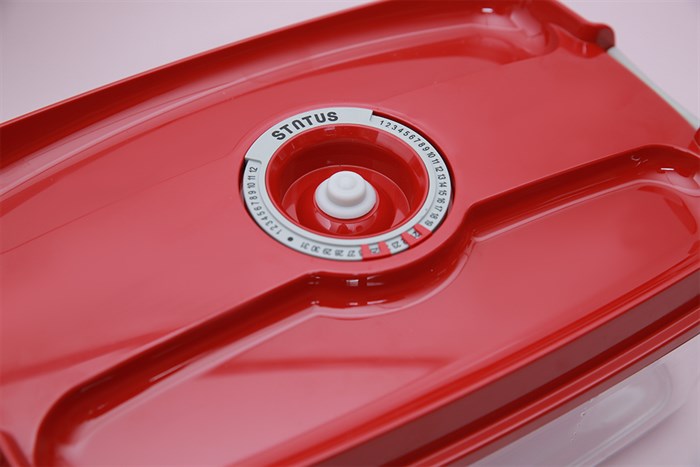 Bộ 5 món hộp nhựa đựng thực phẩm chân không 4500 ml Status Màu Đỏ