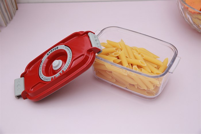 Bộ 5 món hộp nhựa đựng thực phẩm chân không 2000 ml Status Màu Đỏ