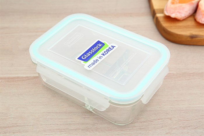 Bộ 2 hộp đựng thực phẩm thủy tinh Glasslock Lunch67-71 Màu Trắng