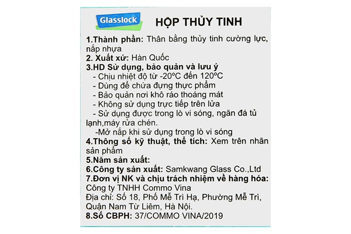Hộp đựng thực phẩm thủy tinh 2 ngăn 670 ml Glasslock MCRK067 Màu Trắng
