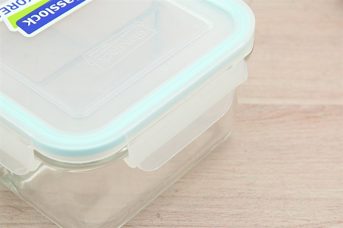 Hộp đựng thực phẩm thủy tinh 2 ngăn Glasslock MCRK100 Màu Trắng