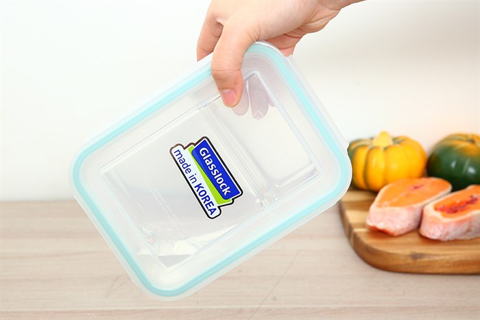 Hộp đựng thực phẩm thủy tinh 2 ngăn Glasslock MCRK100 Màu Trắng