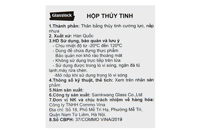 Hộp đựng thực phẩm thủy tinh 2 ngăn Glasslock MCRK100 Màu Trắng