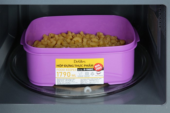 Hộp đựng thực phẩm nhựa 1790 ml Delites E-1065/C Màu Tím