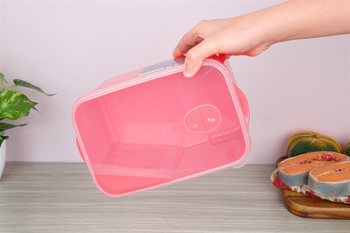 Hộp đựng thực phẩm nhựa 2500 ml Delites E-1116 Màu Hồng
