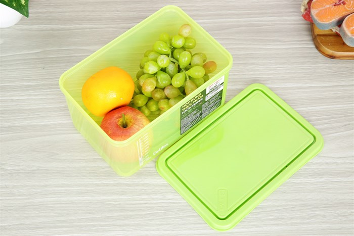 Hộp đựng thực phẩm nhựa 2800 ml Delites E-1395 Màu Xanh lá