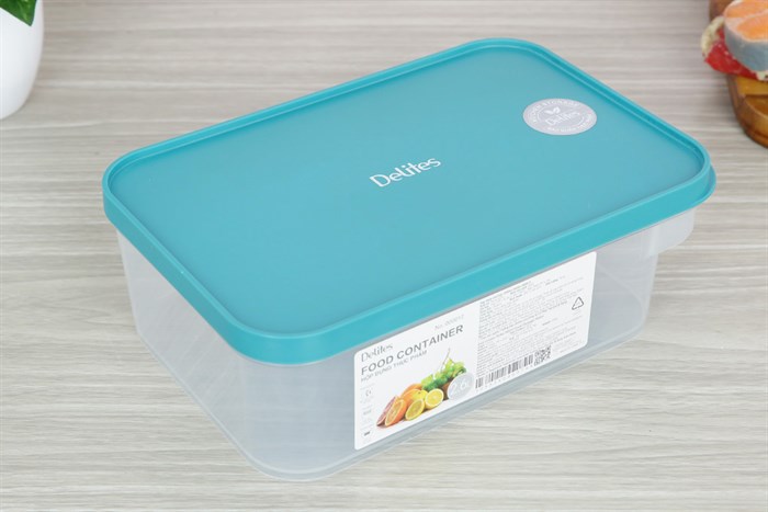 Hộp đựng thực phẩm nhựa 2600 ml Delites 000012 Màu Xanh Dương