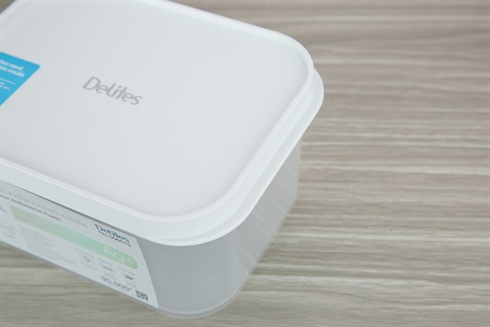 Hộp đựng thực phẩm nhựa 1300 ml Delites 000015 Màu Trắng