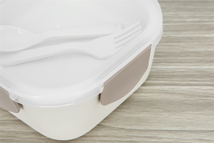 Hộp đựng cơm nhựa 2 tầng 1080 ml Delites 1371 Màu Màu be