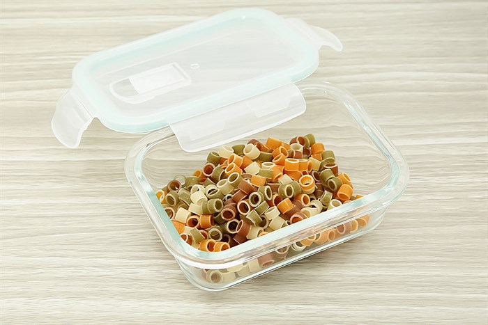 Hộp đựng thực phẩm thủy tinh 370 ml Delites PF370RC Màu Trắng