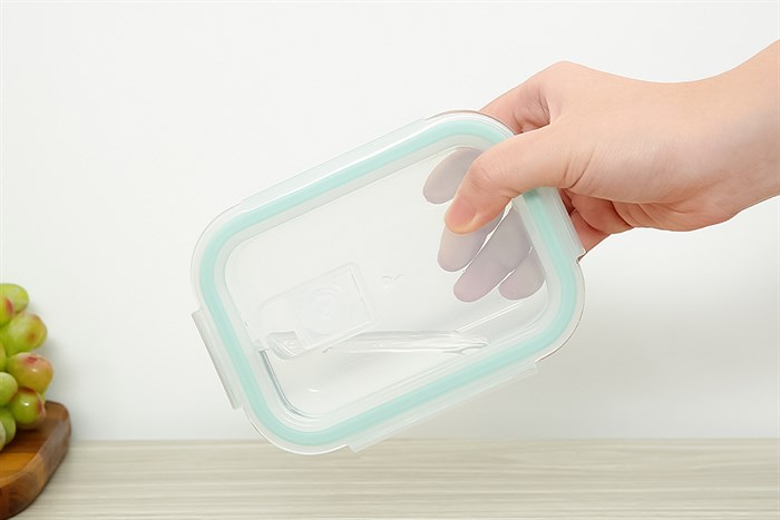 Hộp đựng thực phẩm thủy tinh 370 ml Delites PF370RC Màu Trắng