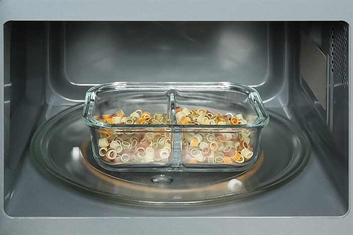 Hộp đựng thực phẩm thủy tinh 2 ngăn 640 ml Delites IDG640RD Màu Xanh Dương