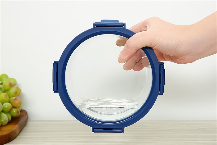 Hộp đựng thực phẩm thủy tinh 650 ml Delites ID650RD Màu Xanh Dương