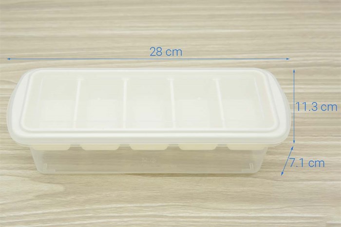 Hộp khay nhựa trữ đông Inochi Kari HIN.KHDA.05VI Màu Trắng ngà/Hồng nhạt/Xanh nhạt