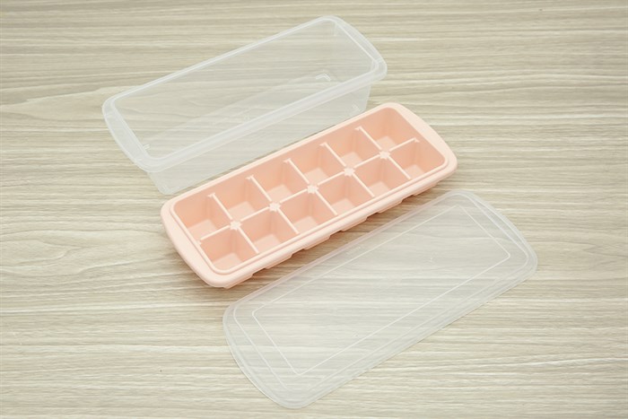 Hộp khay nhựa trữ đông Kari Inochi HIN.KHDA.12VI Màu Trắng ngà/Hồng nhạt/Xanh nhạt