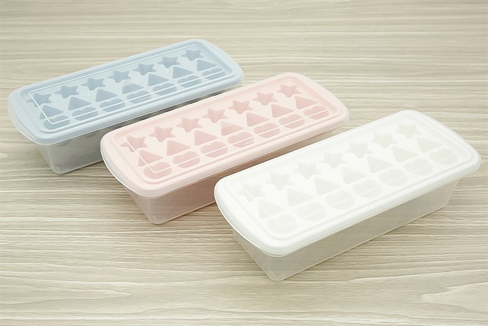 Hộp khay nhựa trữ đông Inochi Kari HIN.KHDA.21VI Màu Trắng ngà/Hồng nhạt/Xanh nhạt