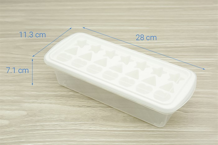 Hộp khay nhựa trữ đông Inochi Kari HIN.KHDA.21VI Màu Trắng ngà/Hồng nhạt/Xanh nhạt