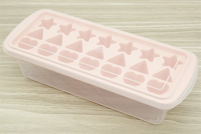 Hộp khay nhựa trữ đông Inochi Kari HIN.KHDA.21VI Màu Trắng ngà/Hồng nhạt/Xanh nhạt