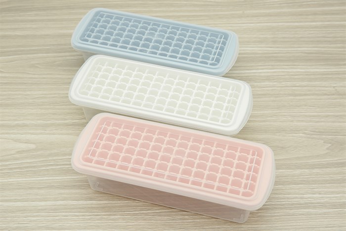 Hộp khay nhựa trữ đông Inochi Kari HIN.KHDA.84VI Màu Trắng ngà/Hồng nhạt/Xanh nhạt