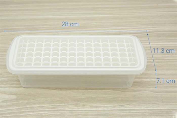 Hộp khay nhựa trữ đông Inochi Kari HIN.KHDA.84VI Màu Trắng ngà/Hồng nhạt/Xanh nhạt