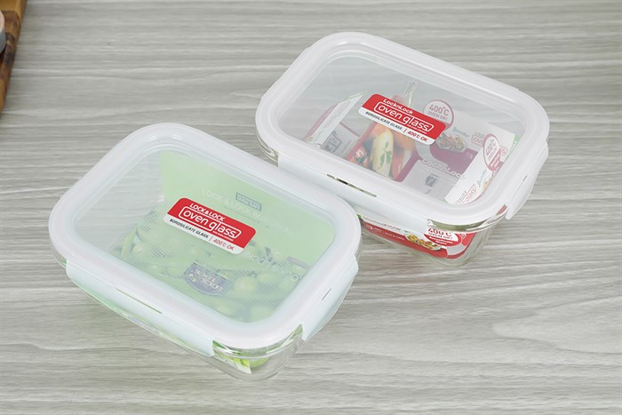 Bộ 2 hộp đựng thực phẩm thủy tinh Lock&Lock LLG428S2BLU Màu Xanh Dương