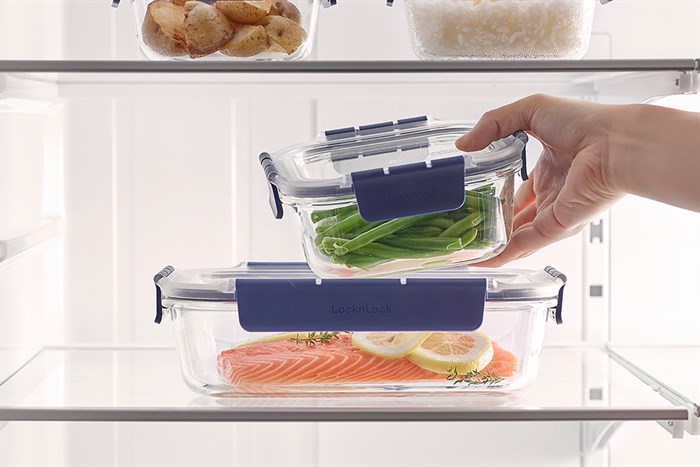 Hộp đựng thực phẩm thủy tinh Lock&Lock LBG428BLU Màu Xanh Dương