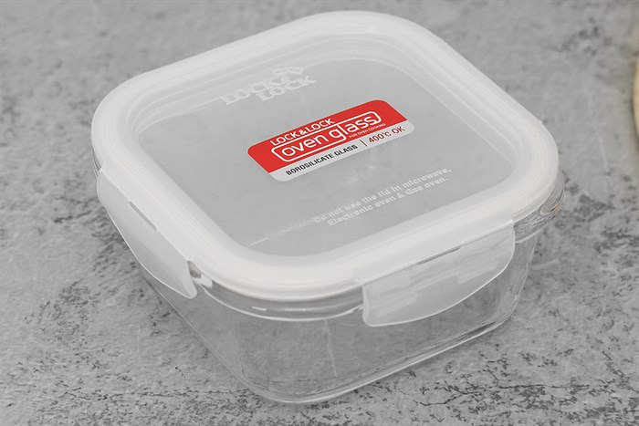 Bộ 5 hộp đựng thực phẩm thủy tinh Lock&Lock LLG445S5 Màu Trắng