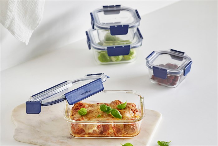 Hộp đựng thực phẩm thủy tinh Lock&Lock LBG445BLU Màu Xanh Dương