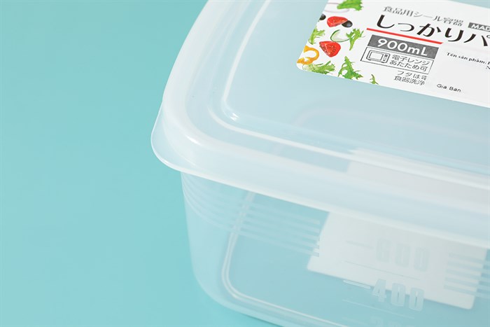 Hộp đựng thực phẩm nhựa 900 ml Nakaya K112 Màu Trắng