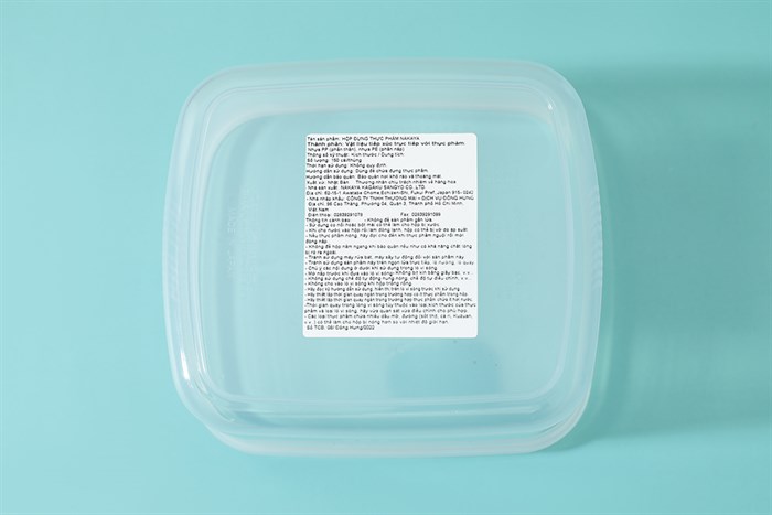 Hộp đựng thực phẩm nhựa 900 ml Nakaya K112 Màu Trắng